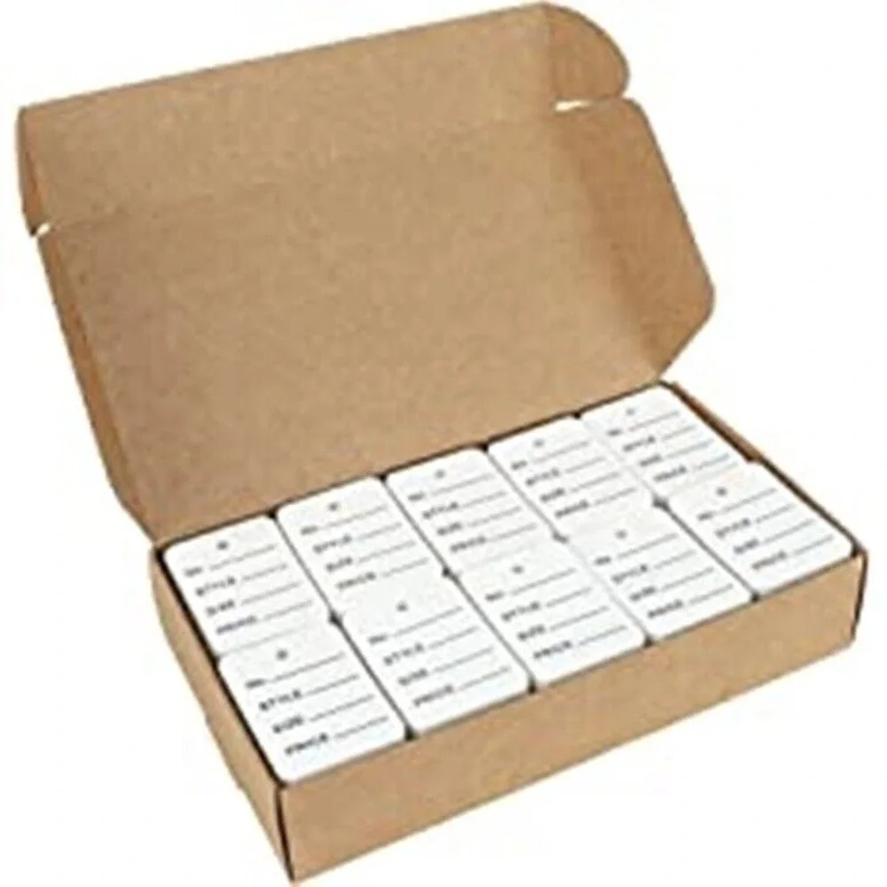 Bulk White String Price Tags for Clothing‎ & Jewelry - 1000 Labels